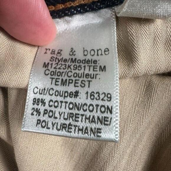 Rag & Bone Jeans Mens 32 USA - American Selvedge Denim Tempest Slim Leg Fit 2 - Picture 9 of 16